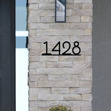 Metal House Numbers Sign with Underline - Simply Royal Design